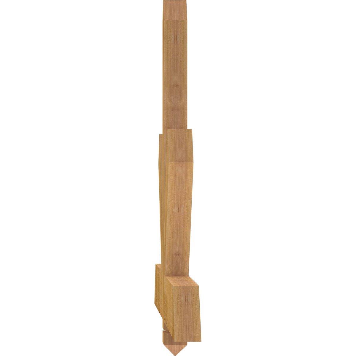 Ekena Millwork Kennewick Rough Sawn Timber Gable Bracket, Western Red Cedar, 60"W x 27"H x 2"D x 4"F, 11/12 Pitch GBW060X27X0204KEN00RWR - alternate 4
